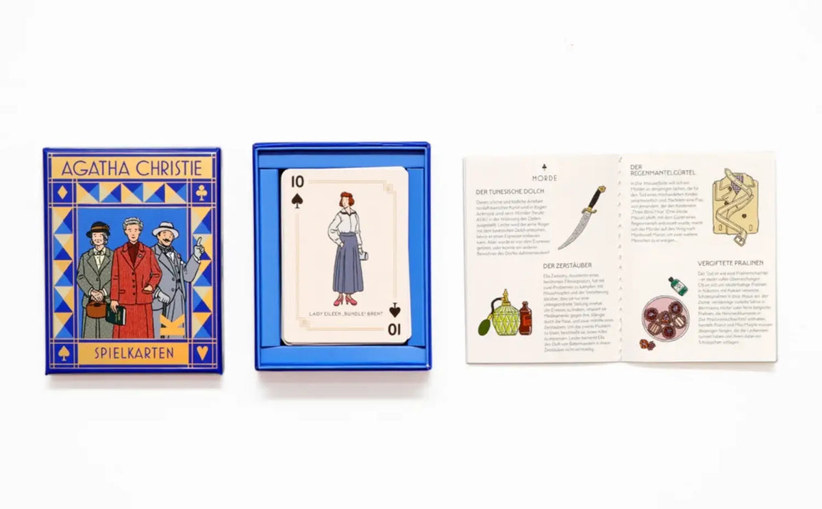 LAurence-KIing-verlag-Agatha-Christie-Spielkarten-The-familygift-Box-Verpackung-offen+inhalt-2
