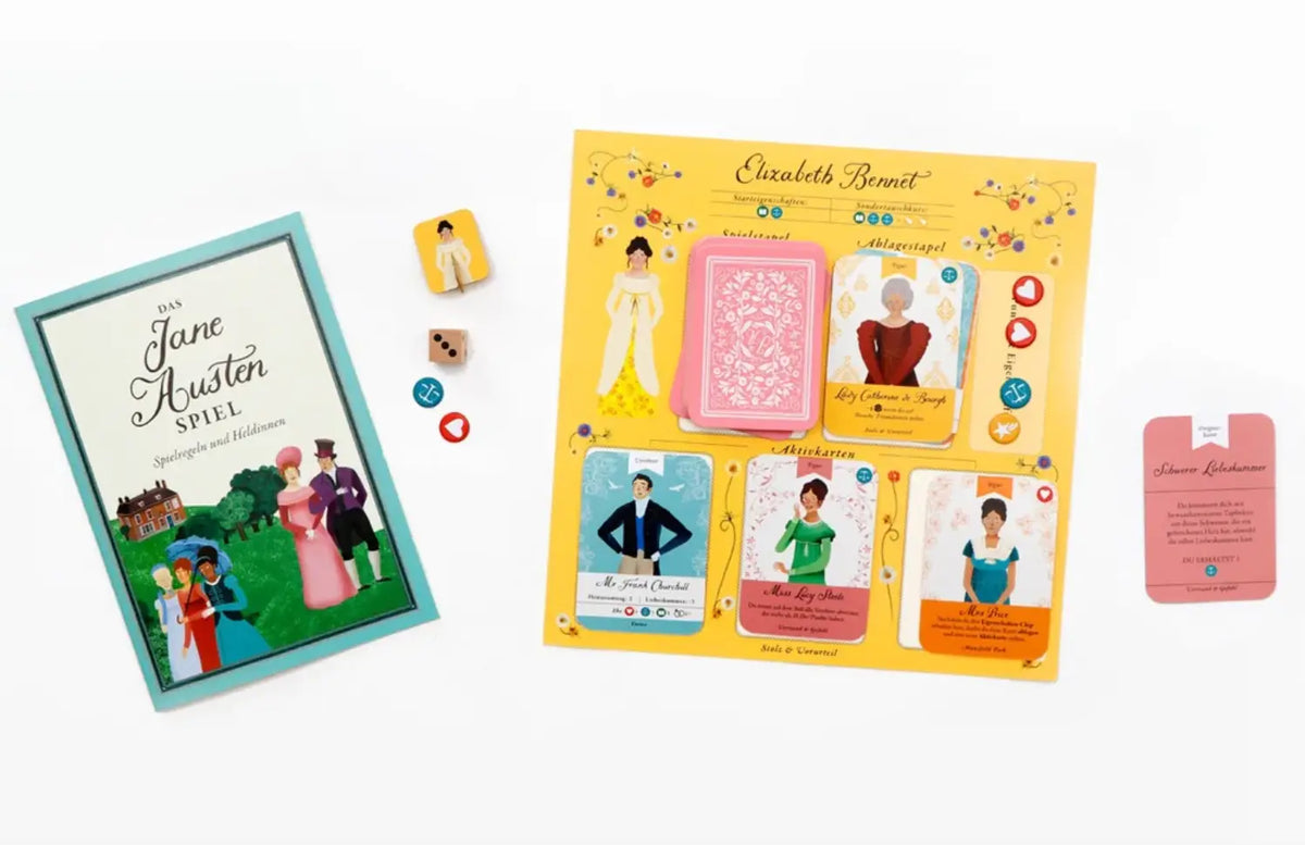 LAurence-KIing-verlag-Das-Jane-Austen-Spiel-Ein-brandneues-Brettspiel-mit-inhalt-und-Spielanleitung