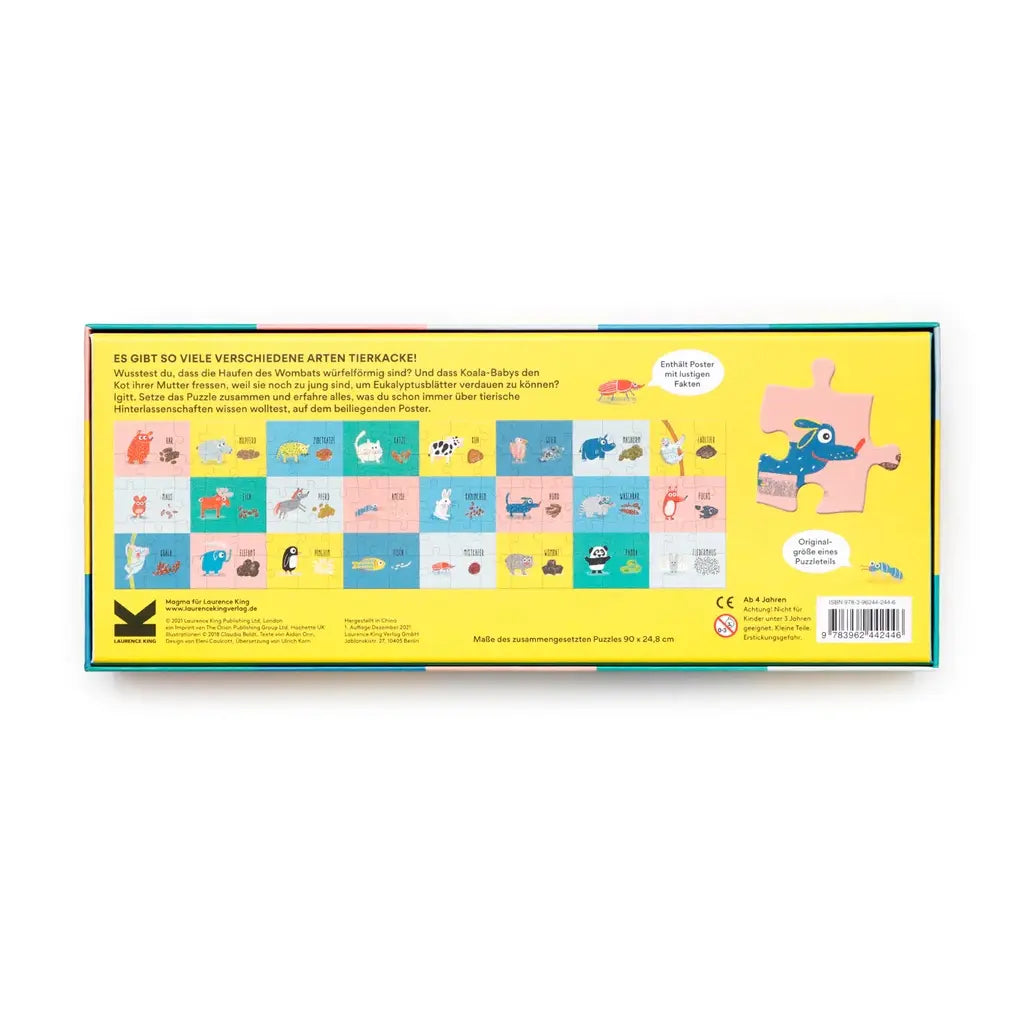 Puzzle für Kinder / Tierkacke / 100 Teile / ab 4 Jahren