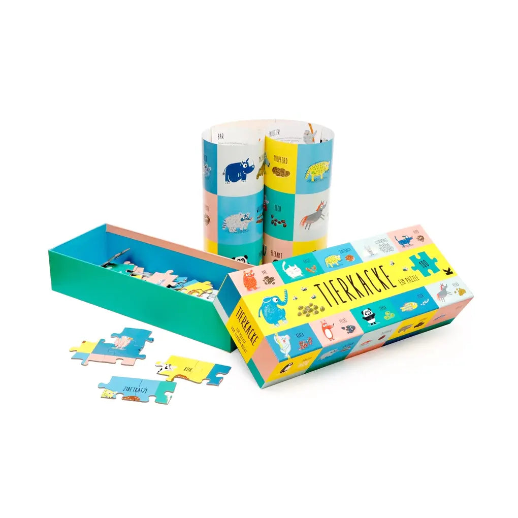 Puzzle für Kinder / Tierkacke / 100 Teile / ab 4 Jahren