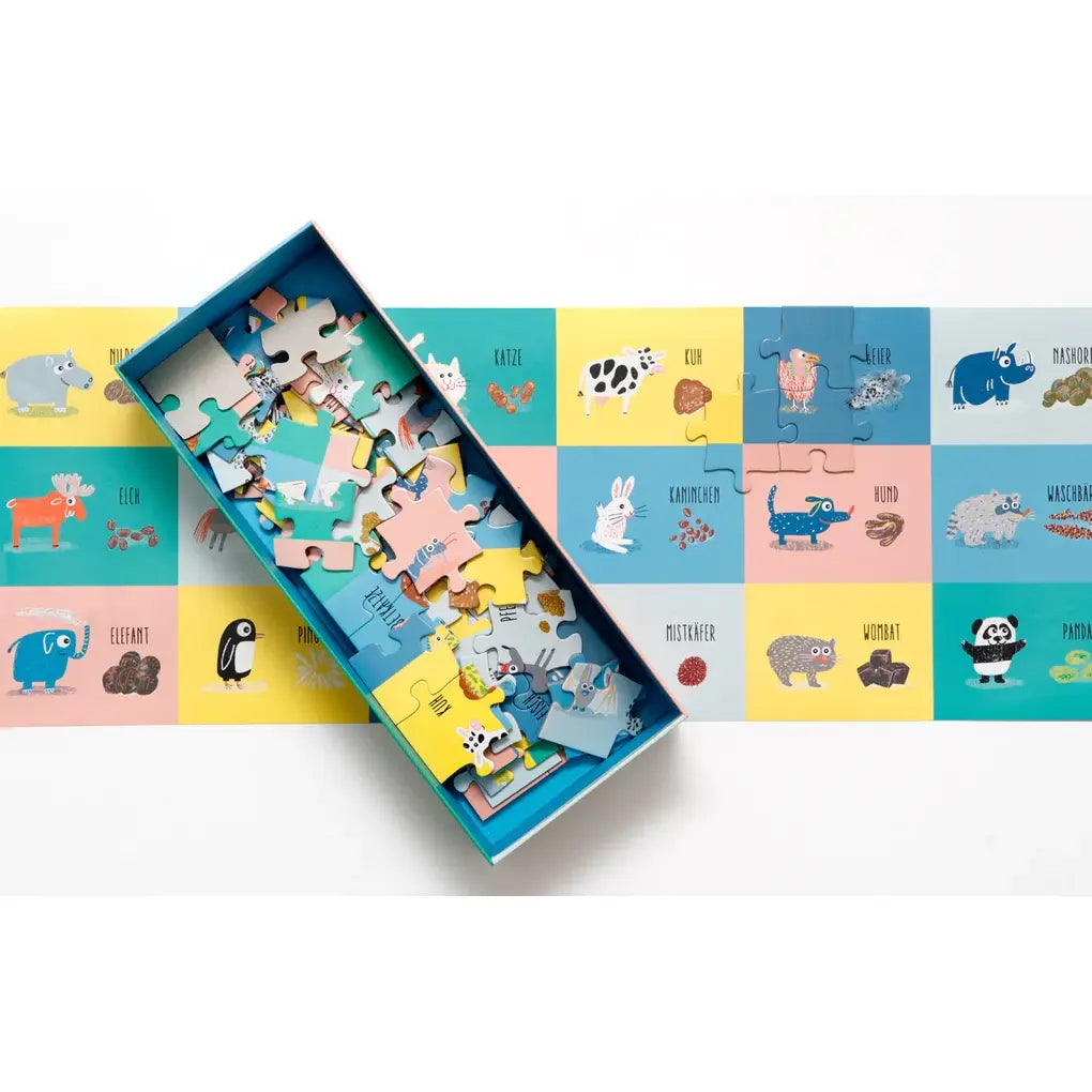 Puzzle für Kinder / Tierkacke / 100 Teile / ab 4 Jahren