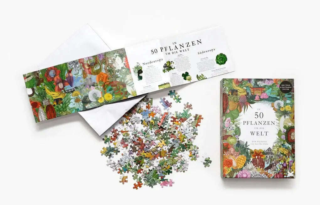 Laurence King Verlag | In 50 Pflanzen um die Welt | 1000 Teile Puzzle
