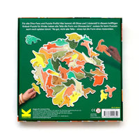 Puzzle für Kinder / 49 Dinos und 1 Asteroid / Ein Dinoknäuel-Puzzle / 50 Teile / ab 6Jahren