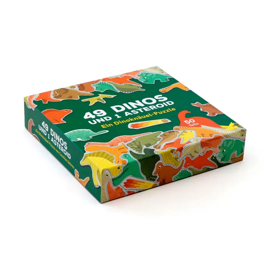 Puzzle für Kinder / 49 Dinos und 1 Asteroid / Ein Dinoknäuel-Puzzle / 50 Teile / ab 6Jahren