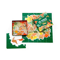 Puzzle für Kinder / 49 Dinos und 1 Asteroid / Ein Dinoknäuel-Puzzle / 50 Teile / ab 6Jahren
