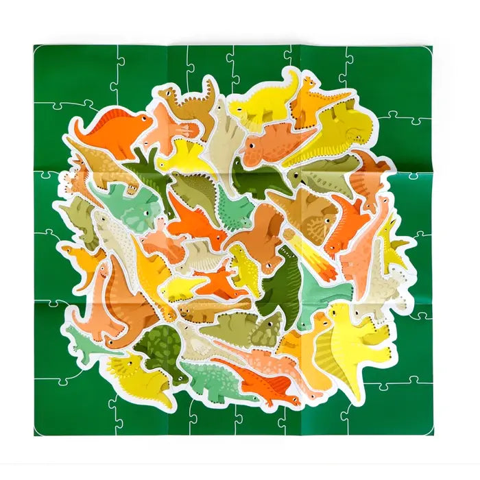Puzzle für Kinder / 49 Dinos und 1 Asteroid / Ein Dinoknäuel-Puzzle / 50 Teile / ab 6Jahren