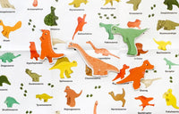 Puzzle für Kinder / 49 Dinos und 1 Asteroid / Ein Dinoknäuel-Puzzle / 50 Teile / ab 6Jahren