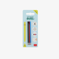 Ersatzminen für löschbaren Gelstift / 4er Set  / 2xschwarz+1xRot+1xblau