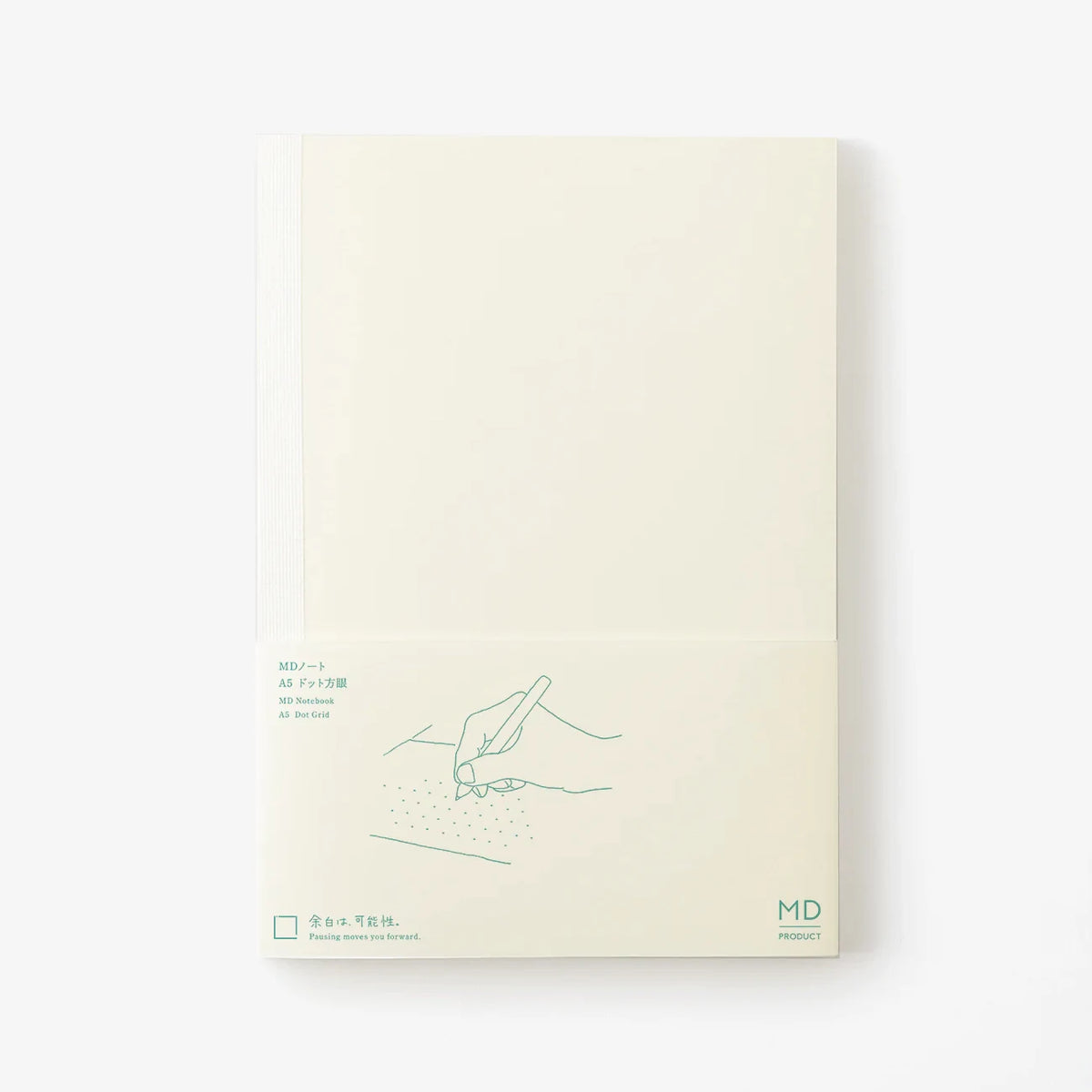 MD-Notebook-A5-dot-grid-minimalistisch-MD-Paper-Japan-Fadenheftung-176-seiten-Cover-mit-Banderolle
