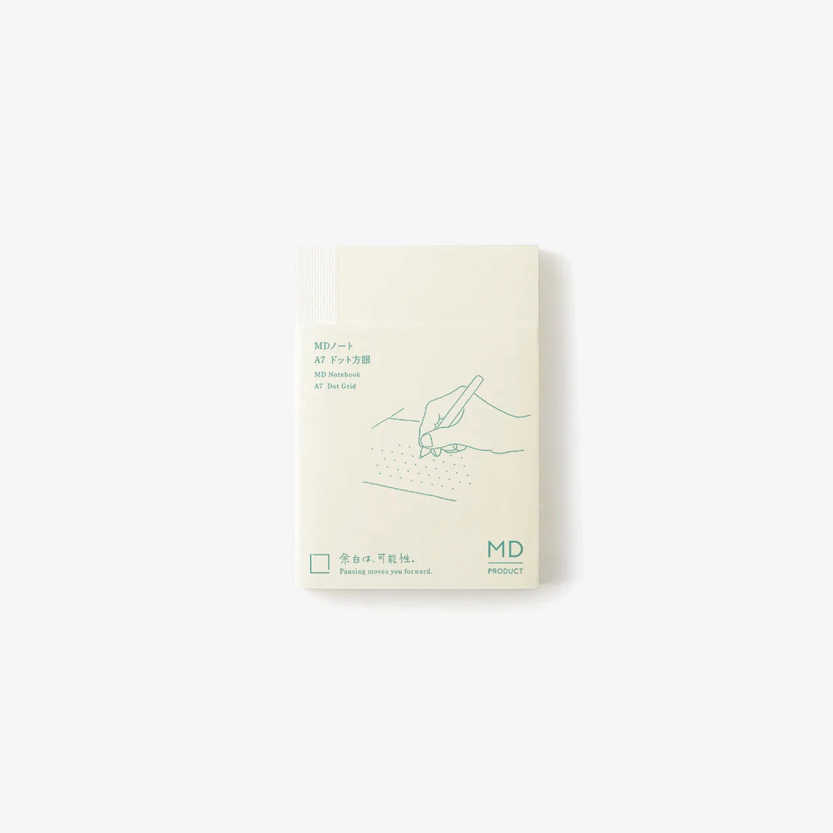 MD-Notebook-A7-dot-grid-minimalistisch-MD-Paper-Japan-Fadenheftung-176-seiten-Cover-mit-Banderolle