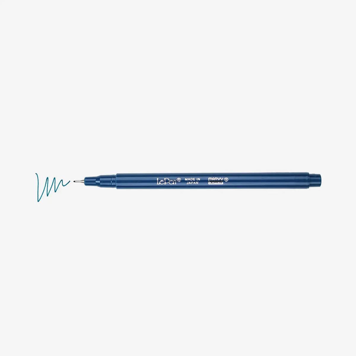 Marvi-Uchida-Le-Pen-Fineliner-water-based-no33-oriental-blue-Stift-ohne-Kappe-mit-Strich_