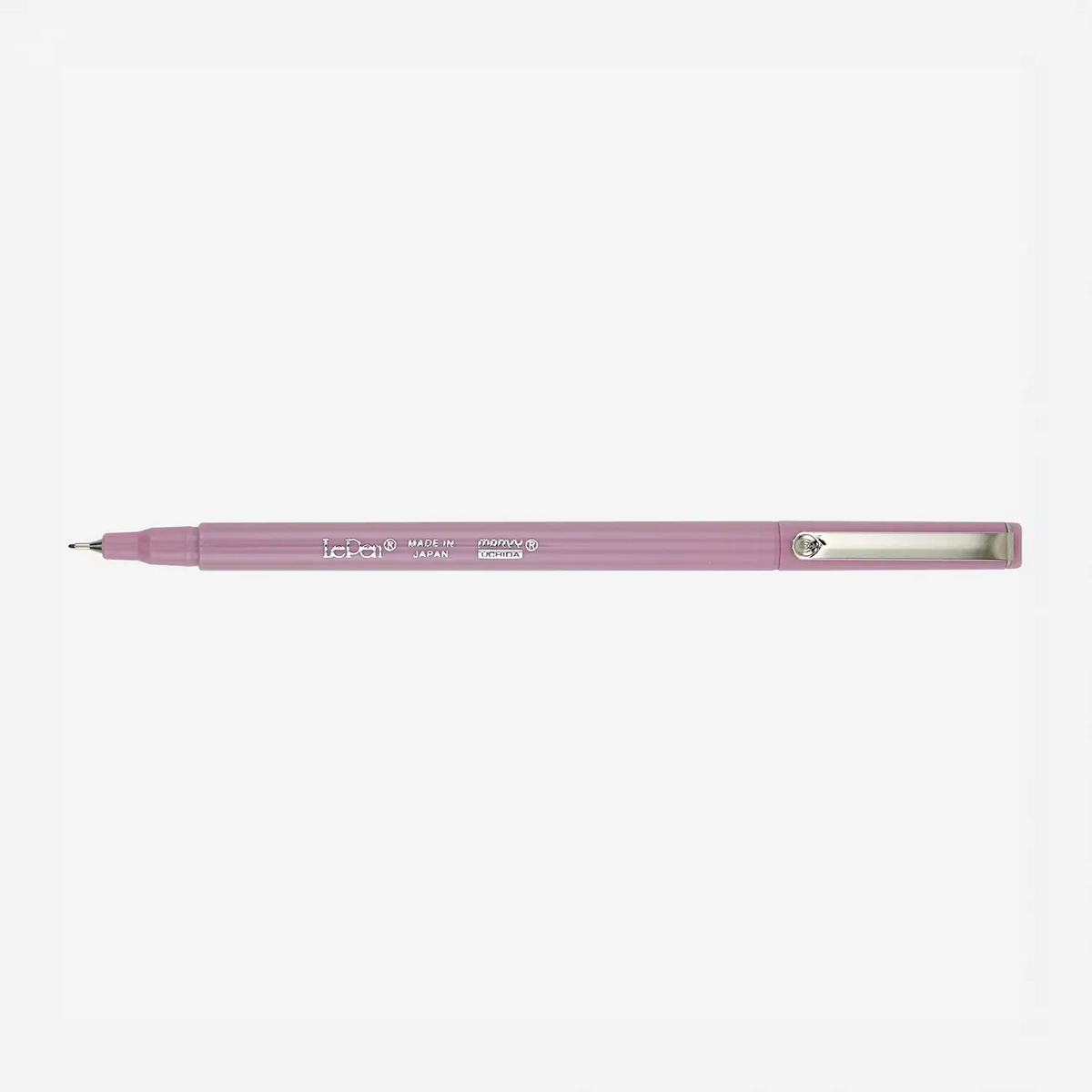Marvi-Uchida-Le-Pen-Fineliner-water-based-no81-Pale-Mauve-Stift-ohne-Kappe-mit-Strich