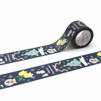 Masking-Tape-Christmas-blackboard-Klebeband-abgerollt