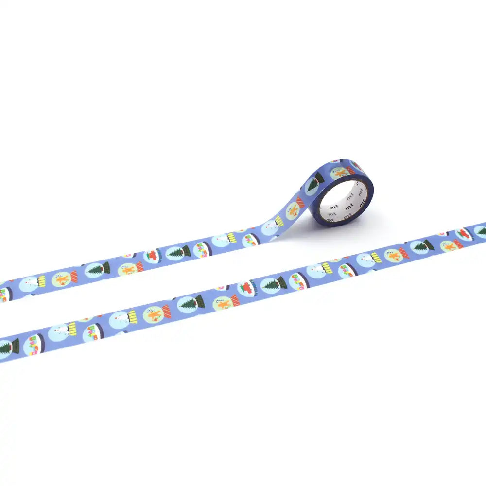 Masking-Tape-Christmas-snow-globe-Einzelverpackung-aufgerollt