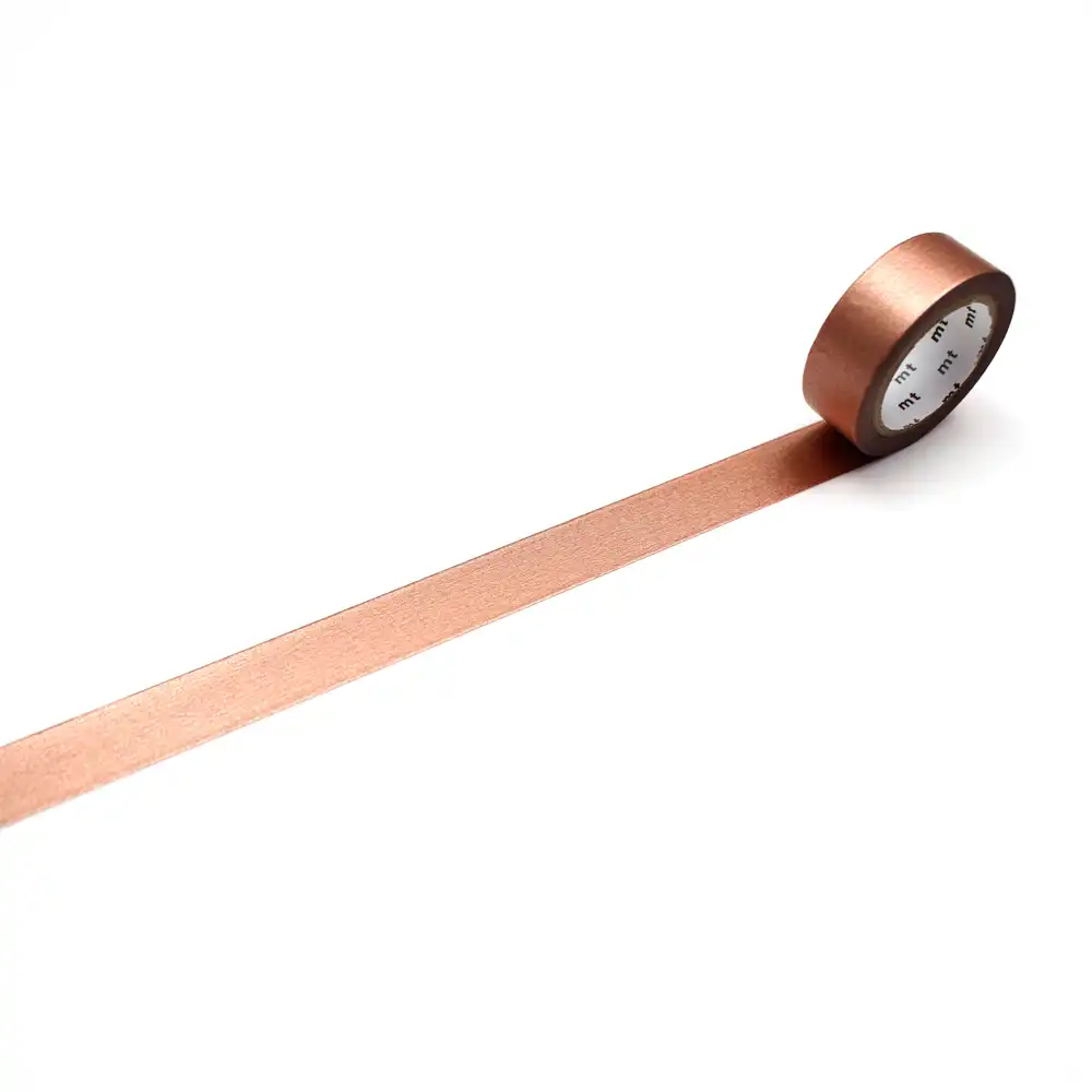 Masking-Tape-MT-01P-Washi-Tape-bronze-high-brightness-Klebeband-abgerollt