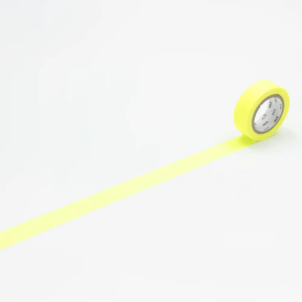 Masking-Tape-MT-01P-Washi-Tape-shocking-yellow-Klebeband-abgerollt