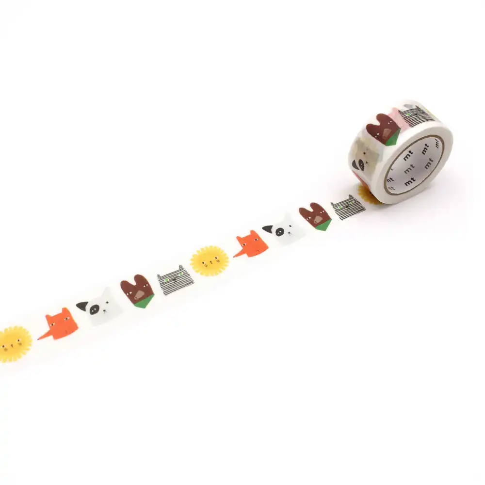 Masking-Tape-MT-Artist-Washi-Tape-Creatures-Klebeband-abgerollt