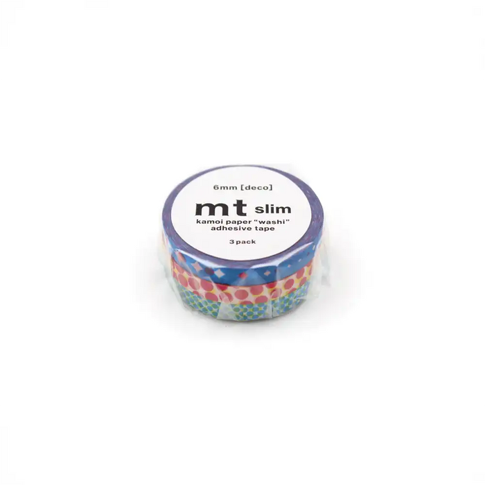 Masking-Tape-MT-Slim-Washi-Tape-3er-Set-moire-Klebeband-in-der-Verpackung