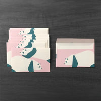 Midori-Briefumschlag-Set-Panda-8-Stueck-japanische-Papeterie-Illustration-alle-Umschlaege