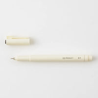 Midori-MD-Drawing-Pen-Fineliner-01mm-schwarz-wasserfest-Stift-geoeffnet-mit-KAppe