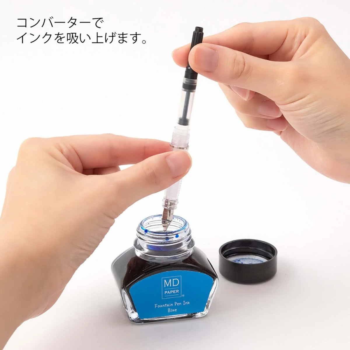 Midori-converter-Fountain-Pen-in-produktansicht-anwendungsblatt-Beispiel