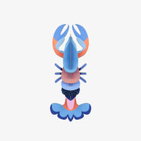 Mini-Lobster-Papier-3d-object-aufgebaut