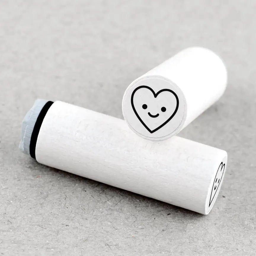 Ministempel Herz fröhlich