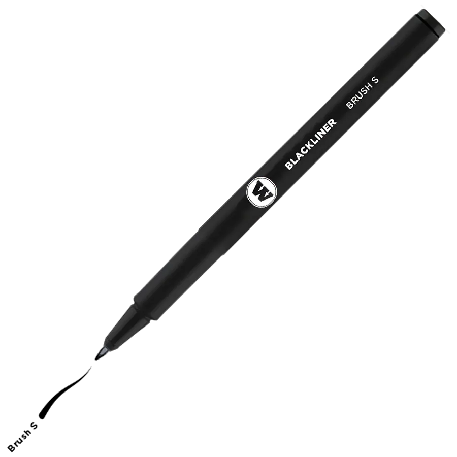 Blackliner / dokumentenecht / wasserfest / permanent / brush S