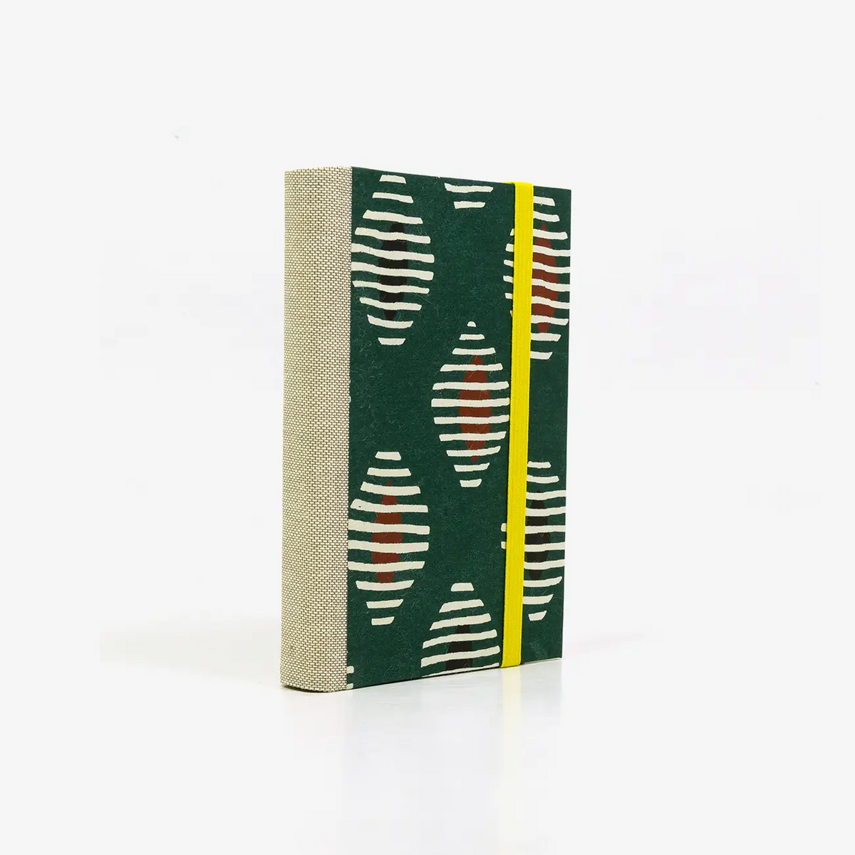Notizbuch-blanko-9x14cm-224seiten-cover-mit-Katazome-Shi-Motiv-aBSTRAKTES-eYE-dESIGN