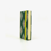 Notizbuch-blanko-9x14cm-224seiten-cover-mit-Katazome-Shi-Motiv-aBSTRAKTES-eYE-dESIGN-GRUeN-seitlich-vorn