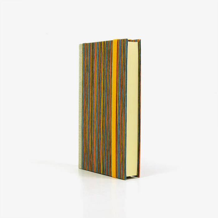 Notizbuch-blanko-9x14cm-224seiten-cover-mit-chiyogami-Motiv-strokes-orange-seitlich-vorn