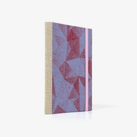 Notizbuch-liniert-A6-Blaupause-144seiten-mit-Siebdruckpapier--cover-bezogen-Motiv-geknueltes-PApier-cover-seitlich-von-hinten