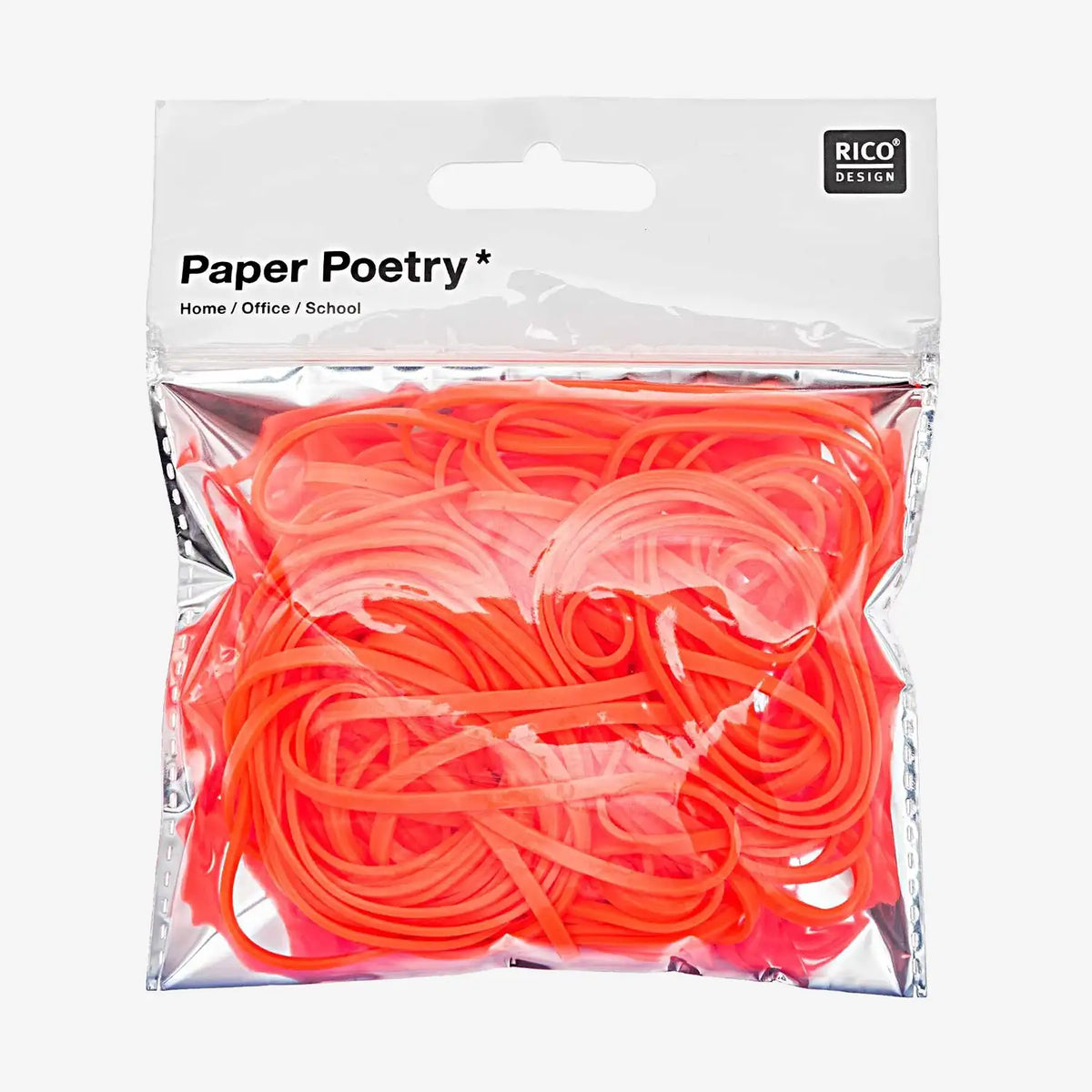 Paper-Poetry-Gummibaender-neonorange-45g-Produktansicht-in-Verpackung