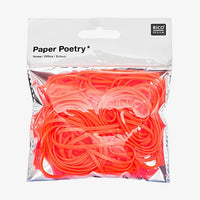 Paper-Poetry-Gummibaender-neonorange-45g-Produktansicht-in-Verpackung