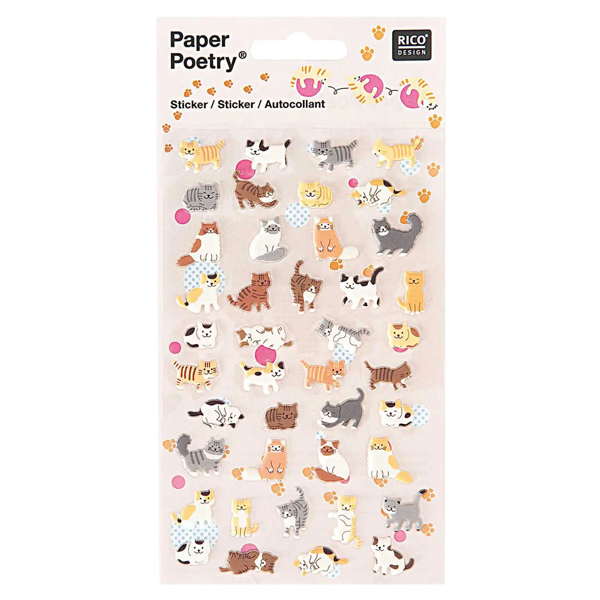 Paper Poetry | Sticker | 1 Bogen | Katzen