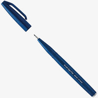Pentel-Sign-Pen-Brush-SES15C-CAX-Blue-Black-Stift-offen-mit-kappe