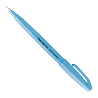 Pinselstift-Brush-Sign-Pen-neon-blau-SES15C-FSX-geoeffnet-mit-Kappe-produktansicht