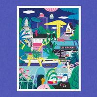 Poster / 30x40cm / NANTES BEI NACHT