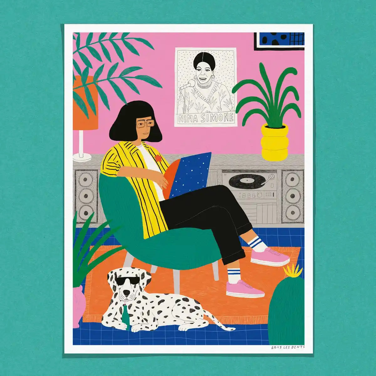 Poster / 30x40cm / DAS MÄDCHEN MIT DER VINYL