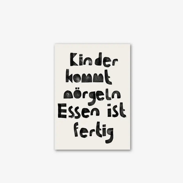 Halfbird | Postkarte | Kinder kommt nörgeln, essen ist fertig