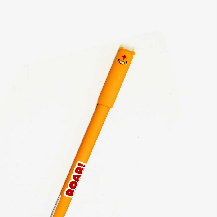 Radierbarer-Stift-mit-Baer-Print-Produktansicht-Stiftekappe