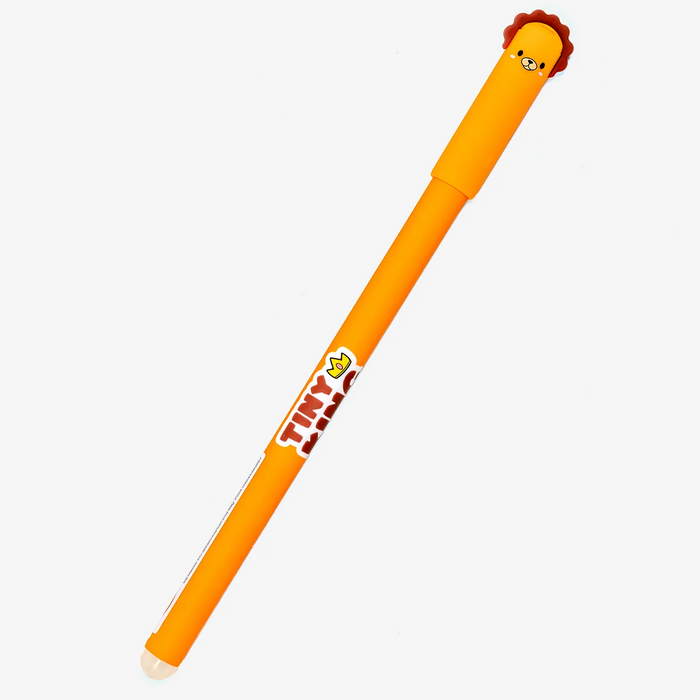 Radierbarer-Stift-mit-Loewen-Print-Orange-Tiny-King-Produktansicht