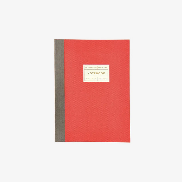 Rico-Design-Notizbuch-dotted-GroesseS-Neonrot-80Seiten-100gm2-Silberrand-cover-von-vorn