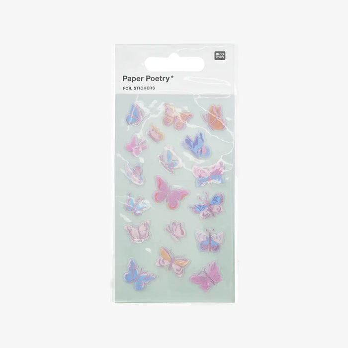 Rico-design-Paper-Poetry-Foliensticker-Schmetterlinge-4Boegen-in-Verpackung