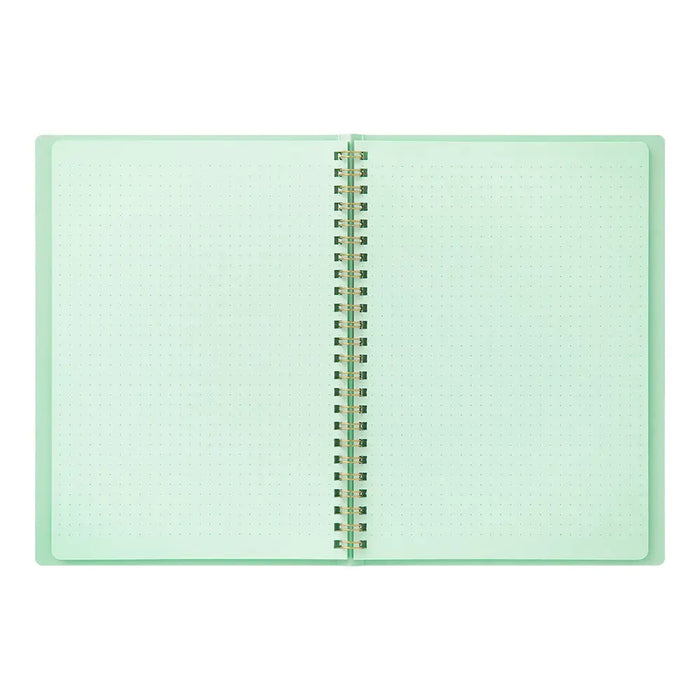 Md Notebook / Ring Notebook / Color Dot Grid / Green