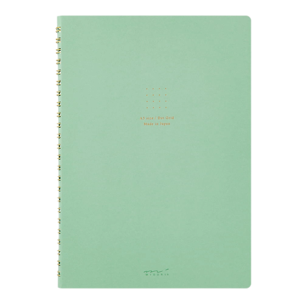 Md Notebook / Ring Notebook / Color Dot Grid / Green