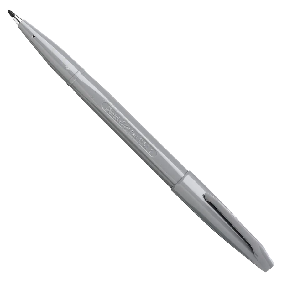 Pentel |Sign Pen S520-N | Faserschreiber | grau