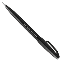 Pentel | Sign Pen Brush |  SES15C-A | schwarz