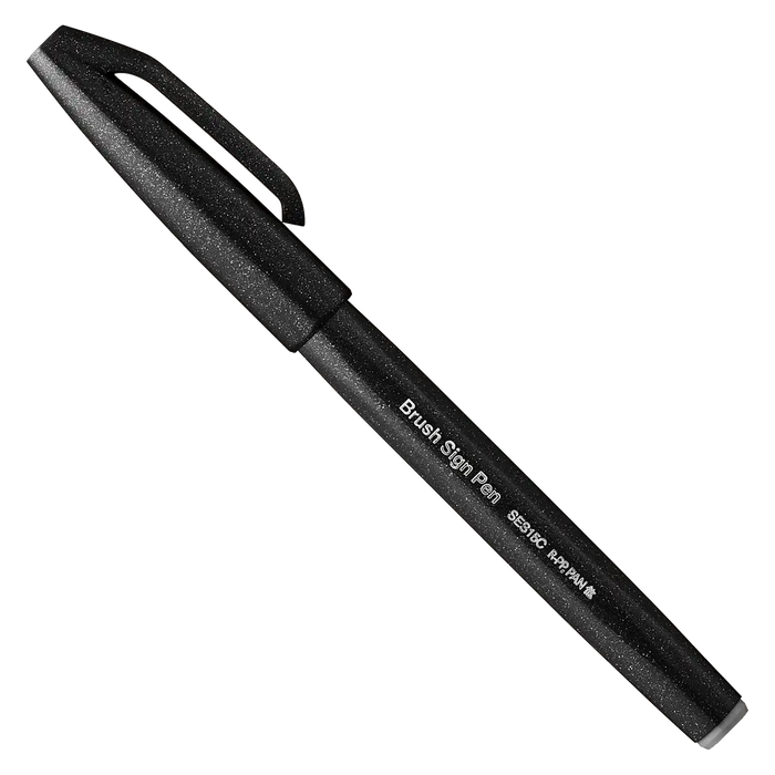 Pentel | Sign Pen Brush |  SES15C-A | schwarz