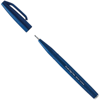 Pentel-Sign-Pen-Brush-SES15C-CAX-Blue-Black-Stift-offen-mit-kappe-2
